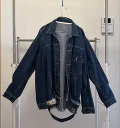 【超入手困難】ミハラヤスヒロ　ダメージ加工　レイヤードデニムジャケット　48 Maison MIHARA YASUHIRO レイヤードデニムジャケット フーディ