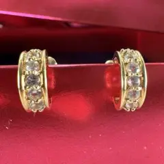 スタージュエリー K18 フープピアス 天然石
