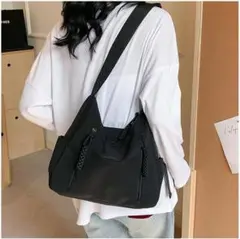 Mignonjour トートバッグ 韓国 黒 NUGU ショルダーバッグ