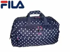 7398【フィラ】FILA ボストンバッグ コン/白ドット