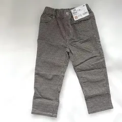 【新品、タグ付き】TOPバリュー / 裏起毛 /チェックパンツ / 100