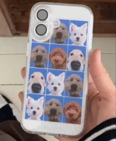 かわいい犬クリアスマホケース　iPhone16