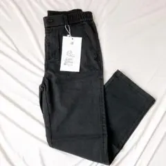 ストレートパンツ ウエストゴム Mサイズ メンズ ブラック
