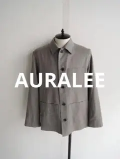 AURALEE WOOL SILK HERRINGBONE COVERALL5