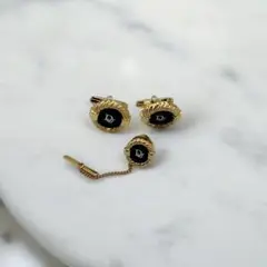 美品✨ ディオール トロッター ロゴ カフス タイタックピン セット