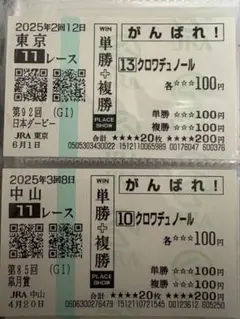 クロワデュノール　応援馬券