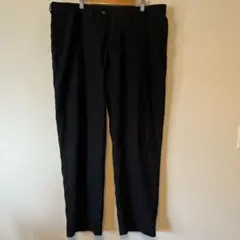 90s 00s 米国 古着 haggar 黒 極太 ワイド スラックス W40