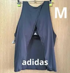 adidas アディダス　ブラ付きタンクトップ 黒　ダブルアップMサイズ