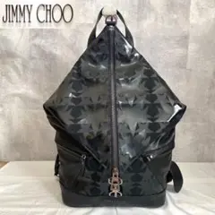 【美品】JIMMY CHOO FITZROY スター 黒 2WAY バックパック