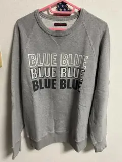 【超希少・値下げ可】blue blue ロゴ白スウェット　S ブルーブルー