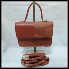 【新品未使用♪】 ハンドバッグ　ショルダーバッグ 2WAY レザー　ブラウン