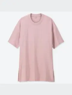 【UNIQLO】コットンオーバーサイズチュニック（半袖）XLサイズ ピンク