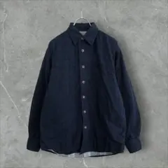 【k8867】USA古着ラングラー00sダック地シャツジャケットボタン留め裏ボア
