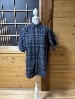 メンズ半袖チェックシャツ