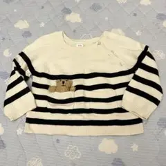 GAP baby 18-24 くまさんボーダーセーター