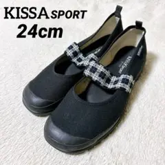 キサスポーツ KISSA SPORT キャンバス ラバーシューズ ブラック24