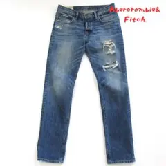 【Abercrombie＆Fitch】 アバクロ　ダメージ　デニム　0296