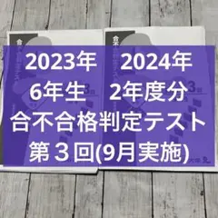 6年生 2023年 2024年 2年度分 合不合格判定テスト 第3回 計2回分