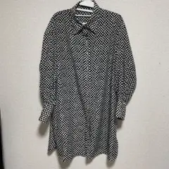 JEANASIS アソートロングレギュラーシャツ 黒×白 フリーサイズ