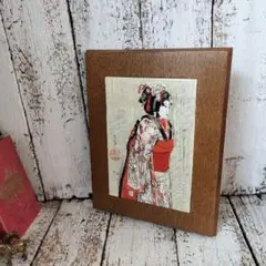 ナルミ鳴海製陶 陶額 陶板画 洋画家 重鎮 杉本健吉 画伯 文楽人形 お染 額装 ナルミ鳴海製陶 陶額 陶板画 洋画家 重鎮 杉本健吉 画伯 文楽