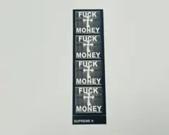 2024FW supreme ステッカー ″ Fuck Money″黒