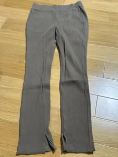 UNIQLO リブ編みスパッツM カーキ