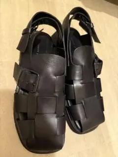 美品！　ph7+ レザー　サンダル サイズ38 ブラック