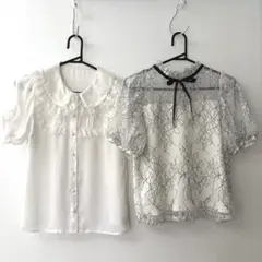 Ank Rouge アンクルージュ INGNI イング ブラウス2枚セット M
