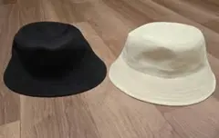 ユニクロ　UVカット　リバーシブルハット ホワイト ブラック　2つセット