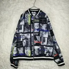 Mサイズ　レディース メッシュスタジャン モノクロデザイン