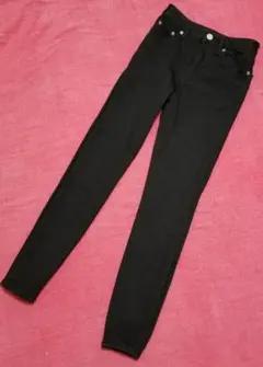 MOUSSYブラックスキニーXS