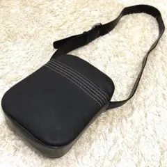 ロエベ ショルダーバッグ PVCレザー ブラック リピートアナグラム