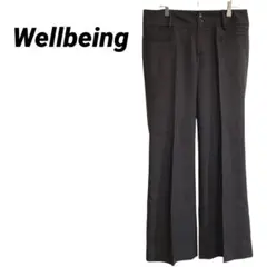 ✨美品✨【Wellbeing】ダブルボタンフレアパンツ 2 ダークブラウン