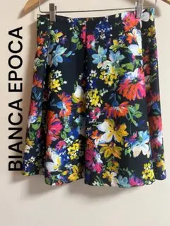 フラワープリント フレアスカート 38サイズ BIANCA EPOCA
