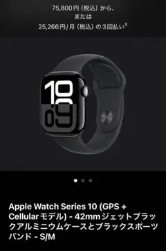 【新品・未使用】apple watch10 セルラー　S/M 42ミリ