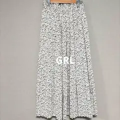 未使用品タグ付き/GRL/プリーツロングスカート/ダルメシアン/ゴム/2536