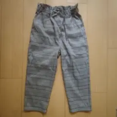 【130】グレー系チェックパンツ