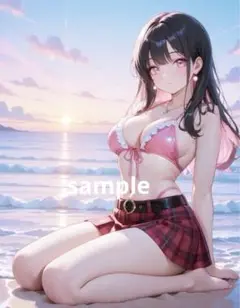 AIイラスト　美女 L版サイズ 1点物 A12