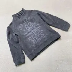 TOPVALU プリントスウェットシャツチ ヤコールグレーハイネックLサイズ