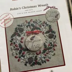 クロスステッチ　図案　クリスマスチャート　リース　filigram