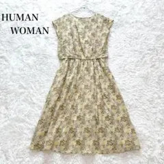 HUMAN WOMAN リバティプリントワンピース　イエロー　花柄