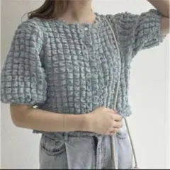 w closet ポコポコ2WAY半袖ブラウス