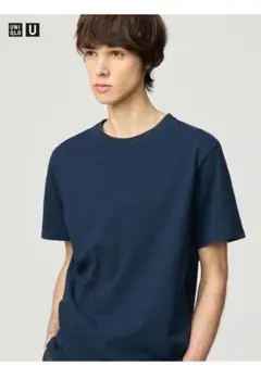2023年モデル　UNIQLOクルーネックTシャツ　Мサイズ　ネイビー