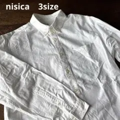 ohh! nisica ホワイト ボタンダウンシャツ 長袖