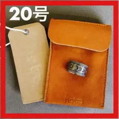 【美品】hobo × NAVAJO シルバーリング 20号 レザーポーチ付き