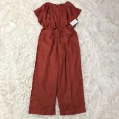 新品　poet リネン100% オールインワン　トマト　M