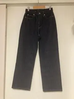 ユニクロ　ワイドストレートジーンズ　21インチ　Navy