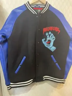 マジカルモッシュミスフィッツ　スタジャン　レザースリーブ　ストリート系　XL マジカルモッシュミスフィッツ スタジャン レザースリーブ