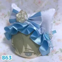 [B63]おまんじゅう用猫耳ヘッドドレス[ブルー]