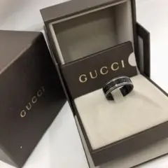 4706 GUCCI GGアイコン 750/セラミック METAL リング